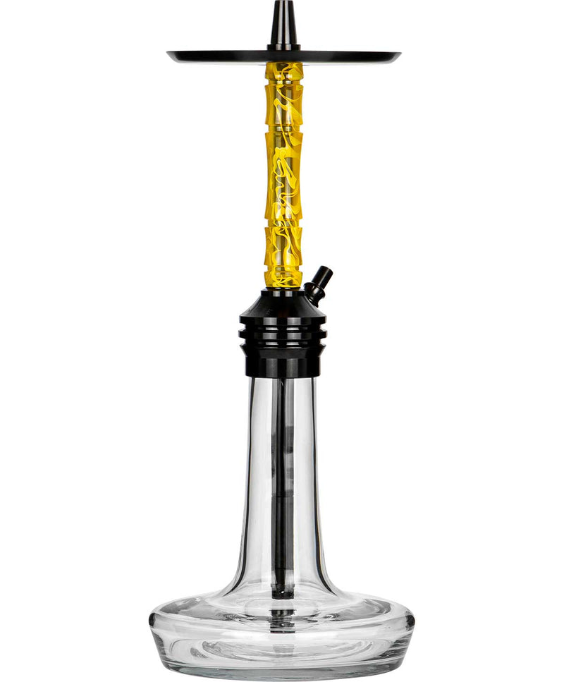 Moze Varity Lounge Hookah - Black - Clear - Wavy Yellow