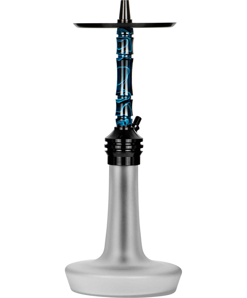 Moze Varity Lounge Hookah - Black - Frosted - Wavy Blue