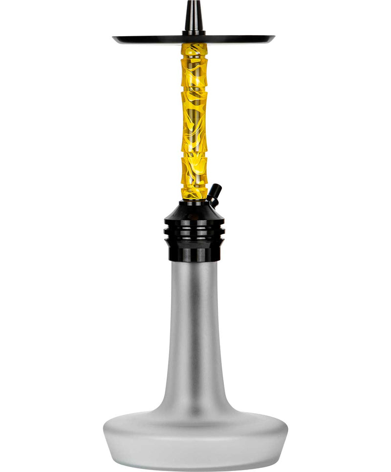 Moze Varity Lounge Hookah - Black - Frosted - Wavy Yellow