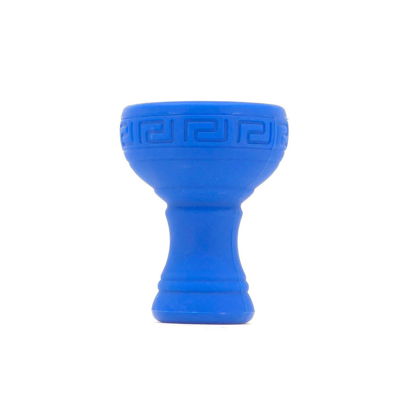 Silicone Hookah Bowl With Metal Screen - Blue