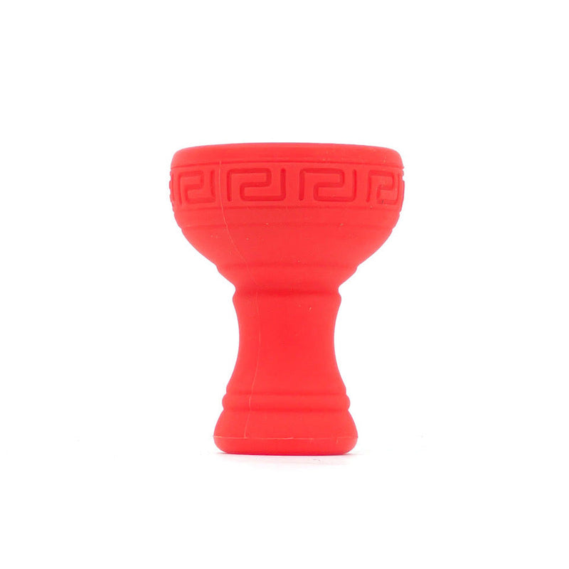 Silicone Hookah Bowl With Metal Screen - Red