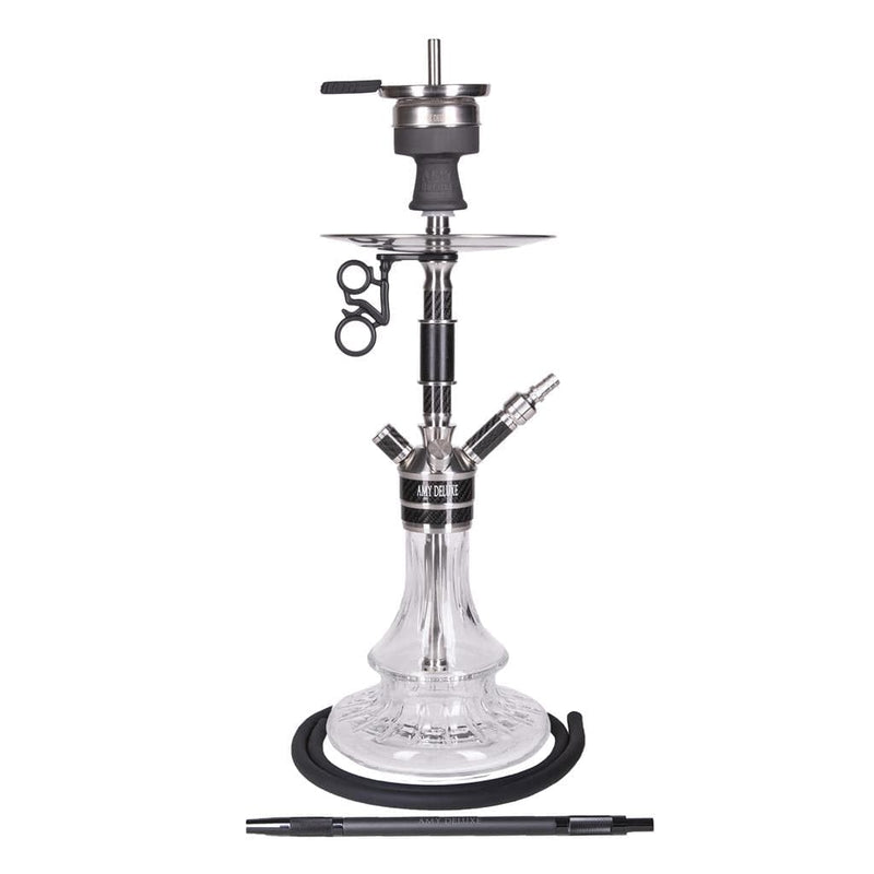 Amy Carbonica Solid S Hookah (SS26.02) - Black-Clear