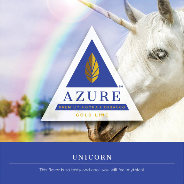Azure Gold Line Unicorn - 