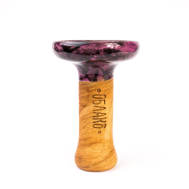 Oblako Phunnel L Glaze Hookah Bowl - Marble Violet/Black