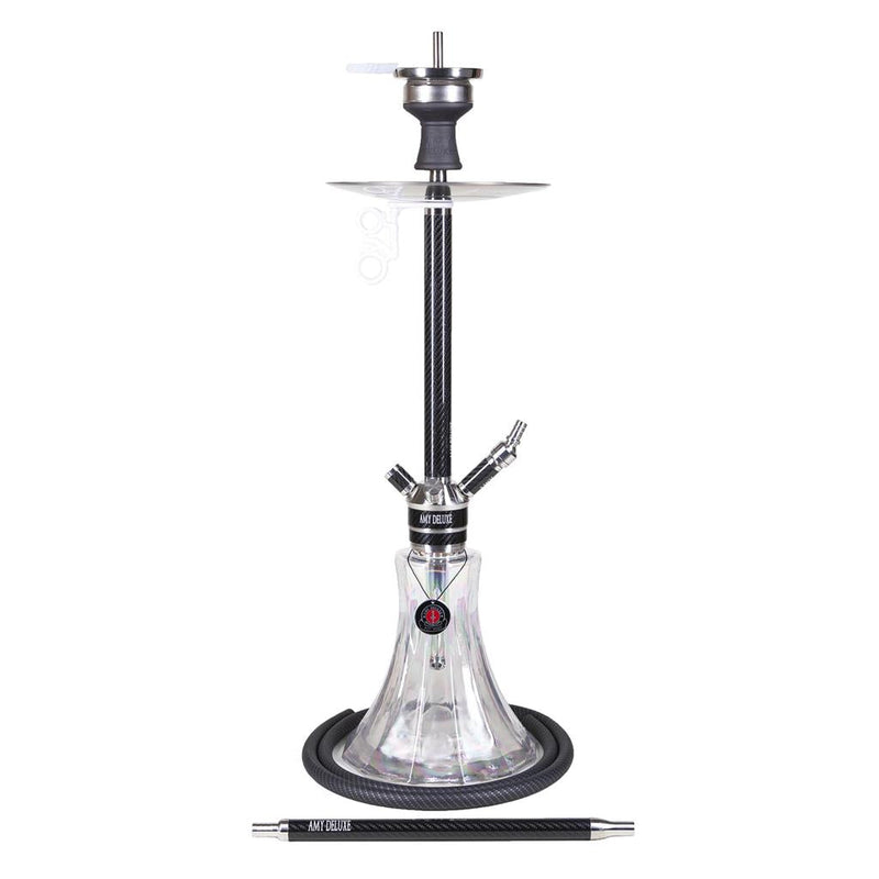 Amy Carbonica Pride R Hookah (SS22.01) - Black-Clear Base