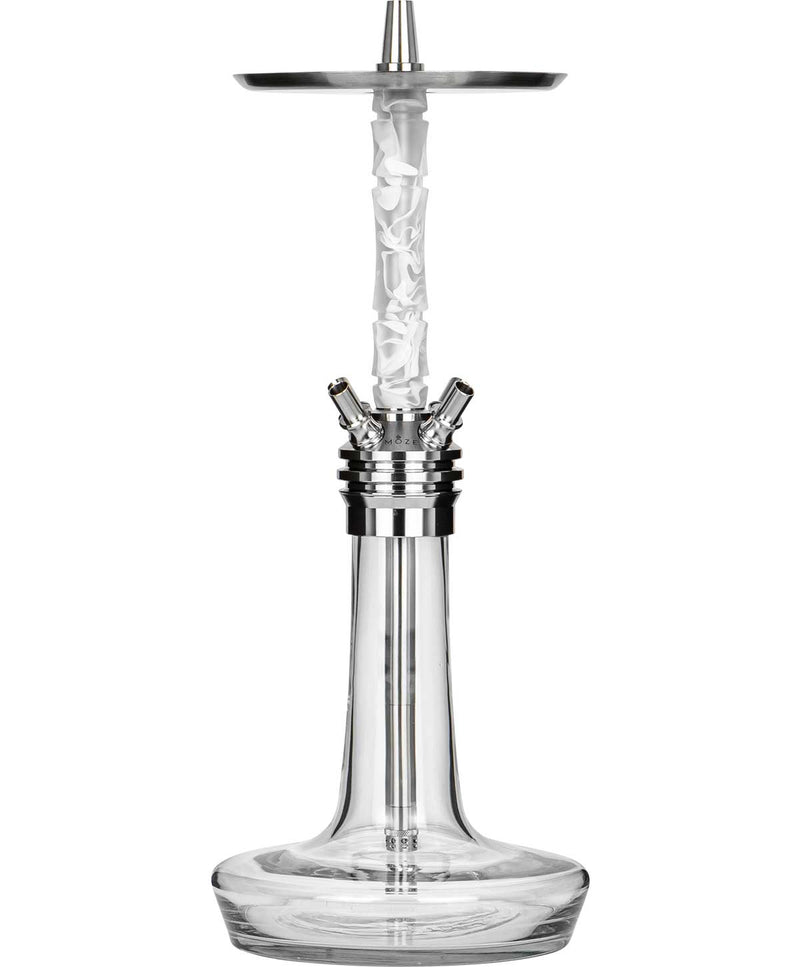 Moze Varity Squad Hookah - Silver - Clear - Wavy Frosted