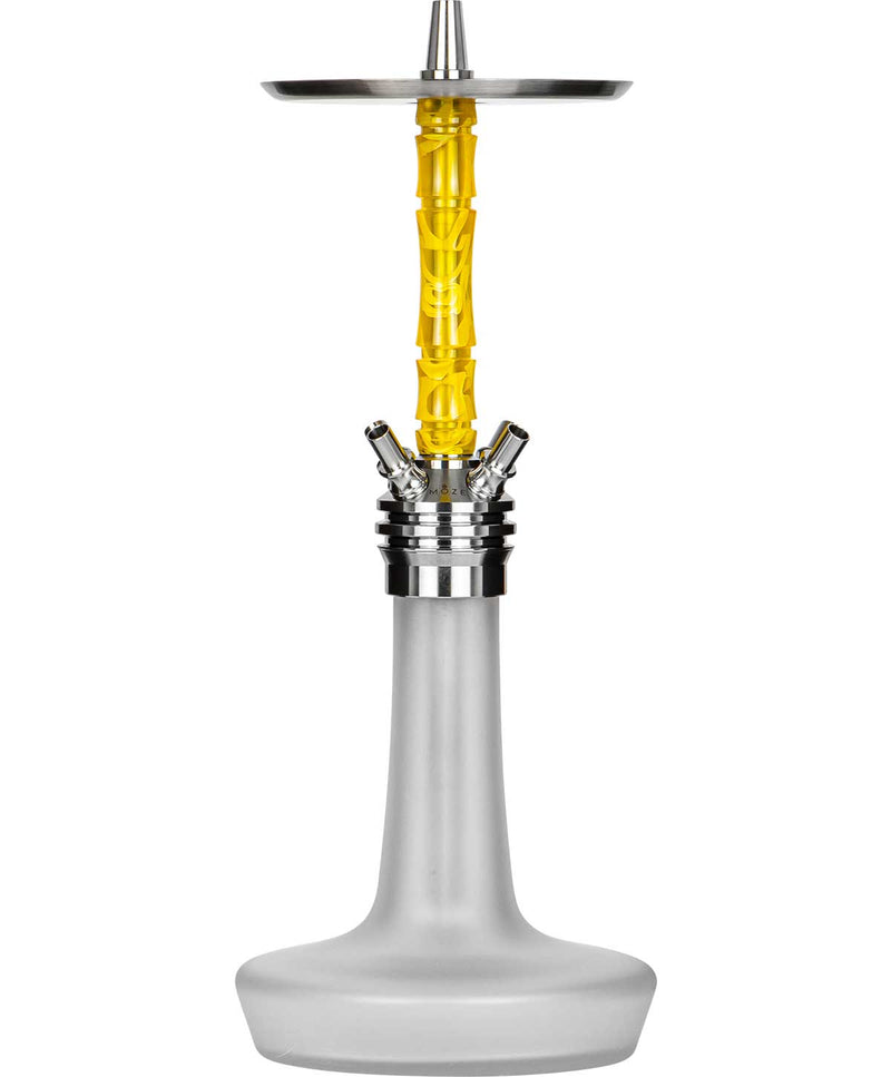Moze Varity Squad Hookah - Silver - Frosted - Wavy Yellow